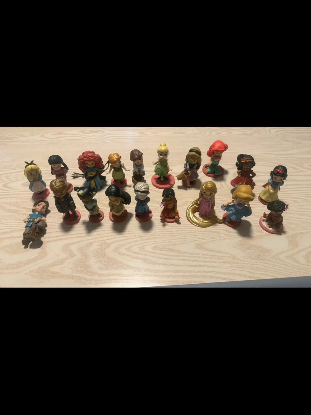 Disney Animators Collection Mini Princess Figures 3” Toddler Dolls PVC Lot Of 19